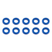 Ballstud podložky 3x5.5x1.0mm, modré alu, 10 ks.