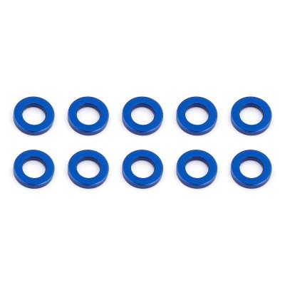Ballstud podložky 3x5.5x1.0mm, modré alu, 10 ks.