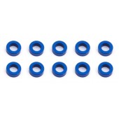 Ballstud podložky 3x5.5x2.0mm, modré alu, 10 ks.