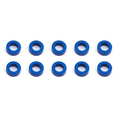 Ballstud podložky 3x5.5x2.0mm, modré alu, 10 ks.