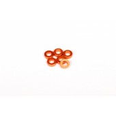 Hliníkové podložky 2x6mm oranžové (6 ks.)
